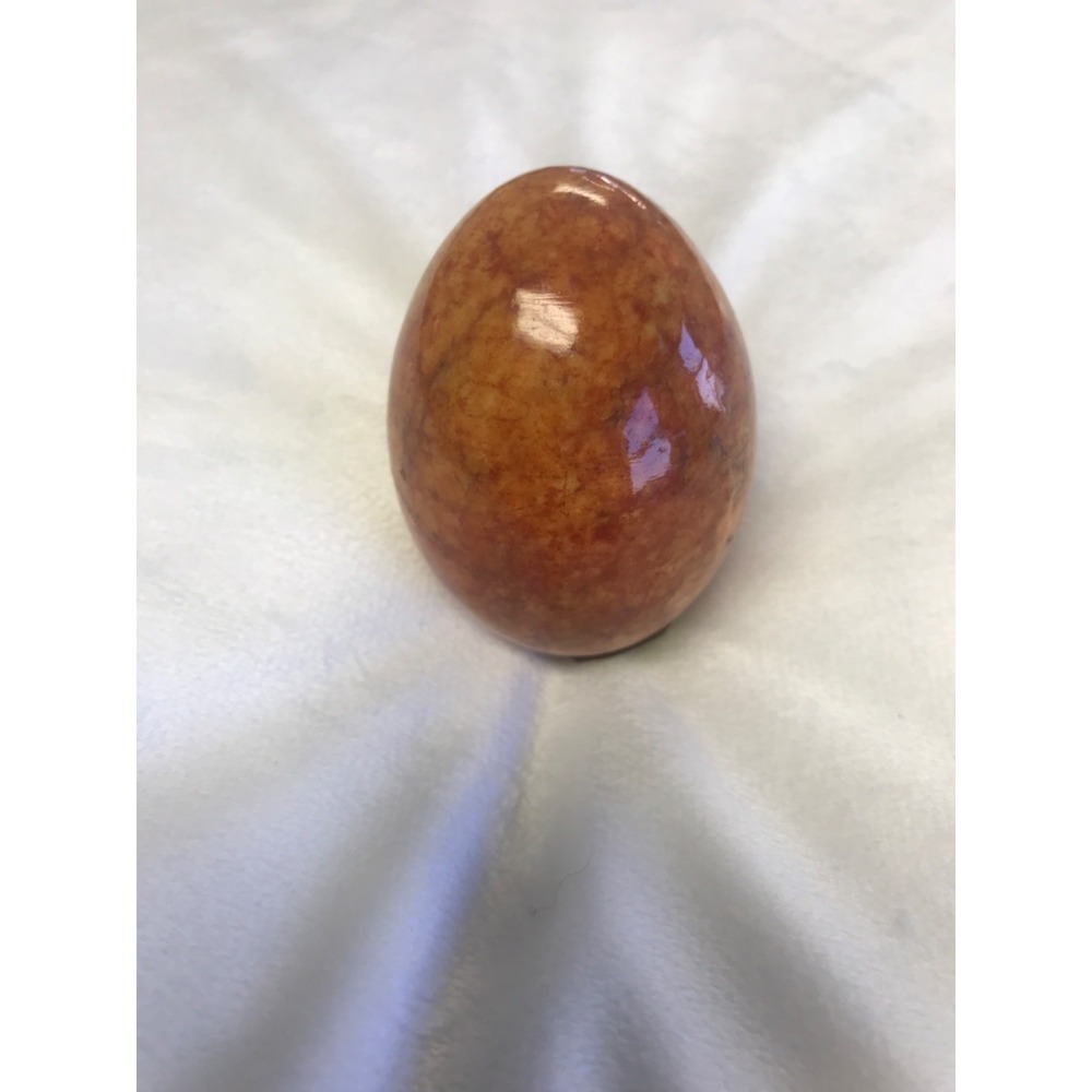 Vintage Italian Stone Egg Carved House of Goebel